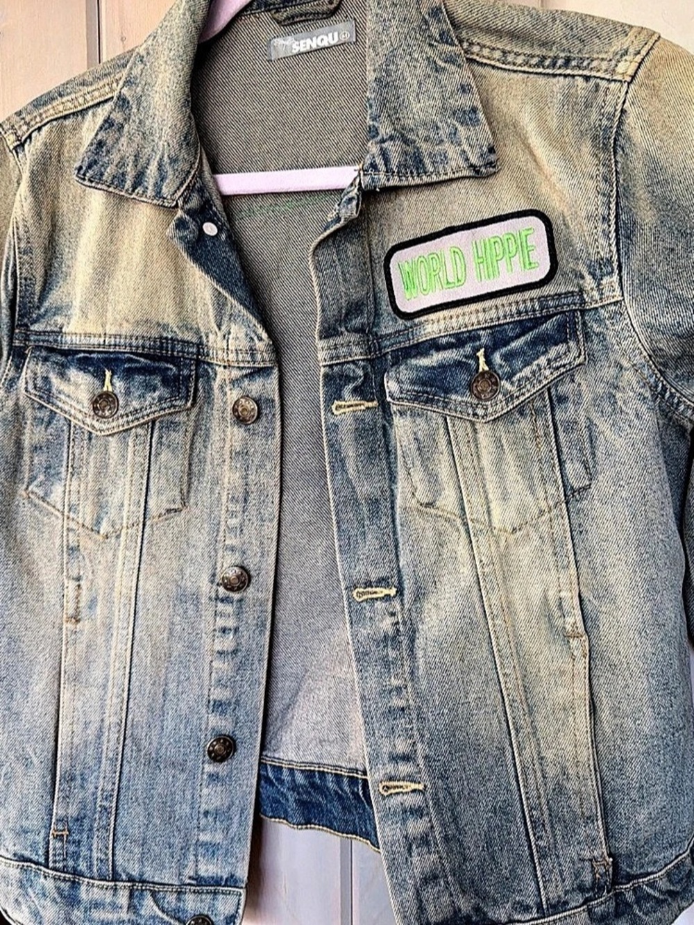 SENQU // World Hippie Distressed Denim Jacket
